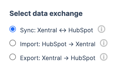 Select data exchange